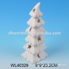 Christmas tree ornament white porcelain for LED design